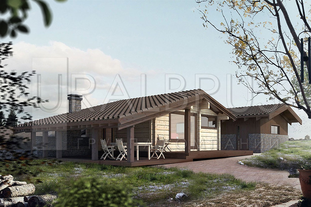 Баня из бруса «Стабб»