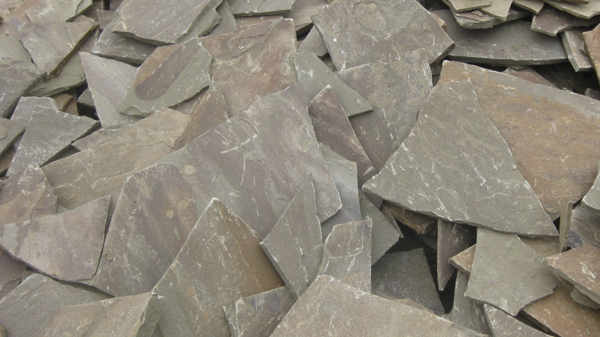 Песчаник пластушка серо-зеленый (1,5 см)  купить  в Липецке плитняк - пластушка серо-зеленый, серый, зеленый пластушка рваная ландшафтная колотая 7 500 руб/м3   фото 