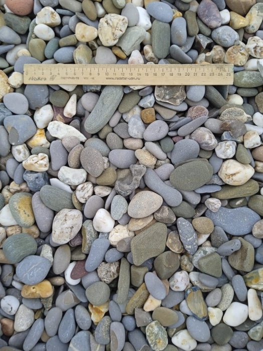 Галька крымская прибрежная фр. 20-40 мм.  купить с доставкой в Липецку фото 