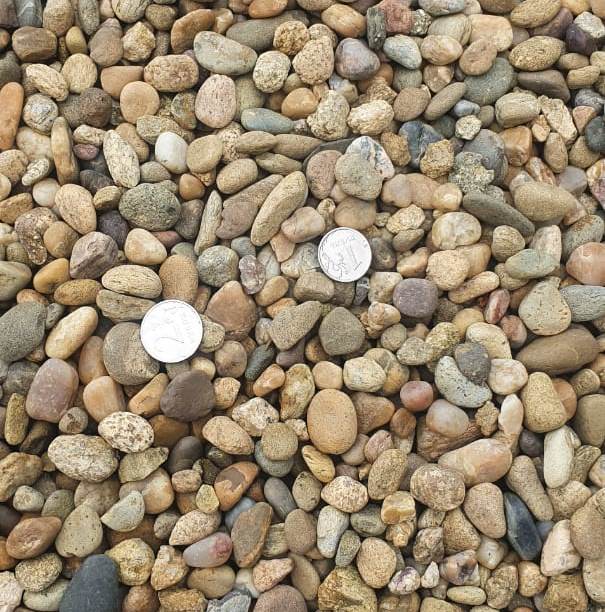  Галька окат (серо-желтая) фр.10-20 мм. купить   в Липецке галька серо-желтая, рыжая, серый речная окатанная округлая галька 4000 руб/т   фото 