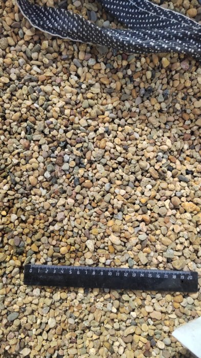  Галька окат (серо-желтая) фр.5-10 мм. купить   в Липецке галька речная рыжий, желтый, рыжий, серо-желтый речная окатанная галька декоративная 4000 руб/т   фото 