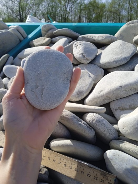 Галька черноморская фр. 100-150 мм.  купить с доставкой в Липецку фото 