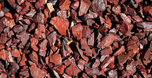  Щебень крошка красный (ЯШМА) фр. 5-10 мм.  купить  в Липецке крошка каменная яшмы красный, бордовый, темно-красный декоративная крошка ландшафтная каменная яшмоидная 6 600 руб/т   фото 